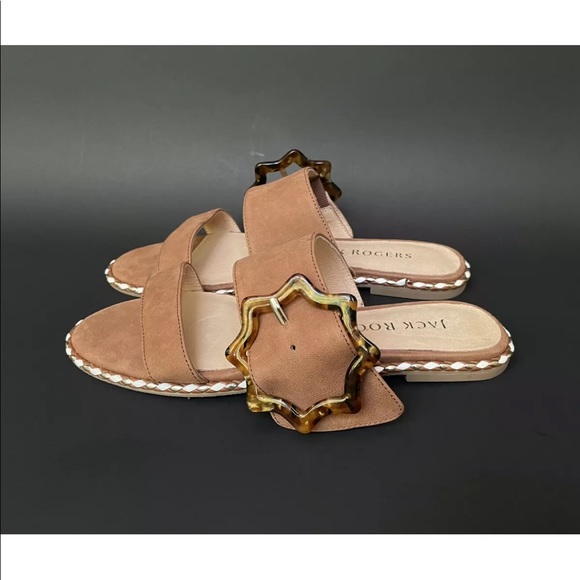 Jack Rogers Shoes - Jack Rogers Slide Sandal Maisey Mocha Sz 6.5M